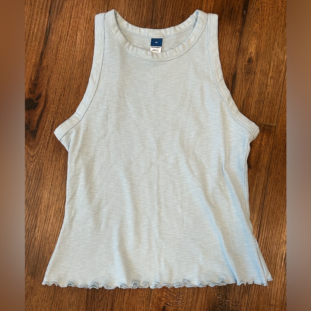baby blue tank top